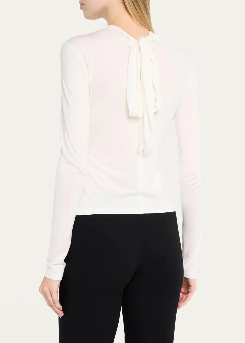 Vince Tie-Neck Top | Thumbnail 8 Vince Tie-Neck Top | Thumbnail 8