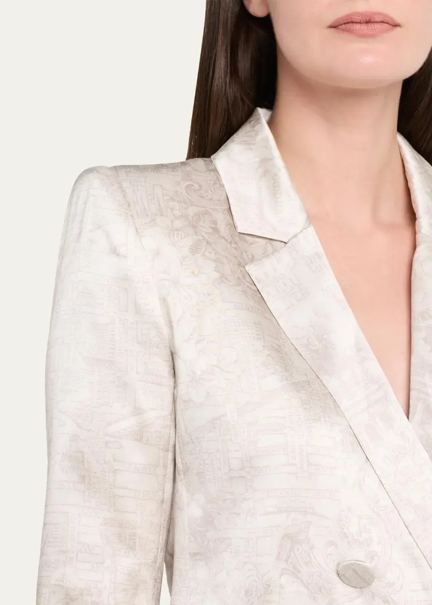 L'Agence Sena Double-Breasted Silk Blazer | Thumbnail 5 L'Agence Sena Double-Breasted Silk Blazer | Thumbnail 5
