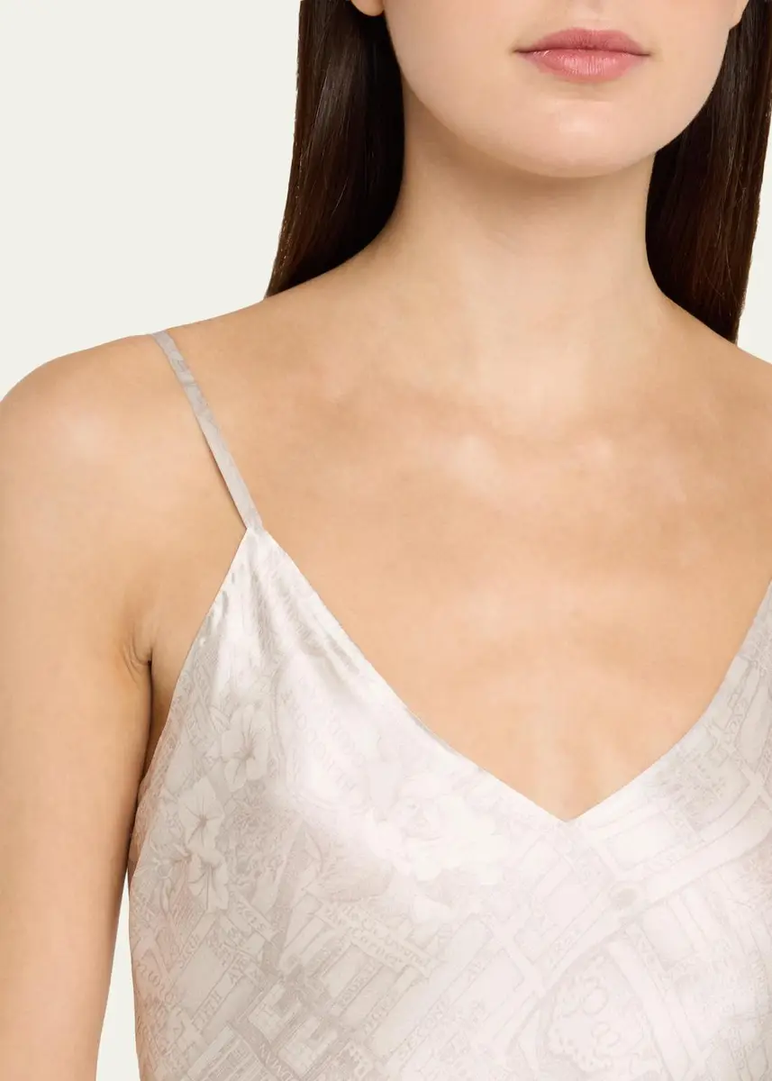 L'Agence Serita V-Neck Silk Maxi Dress | Thumbnail 5
