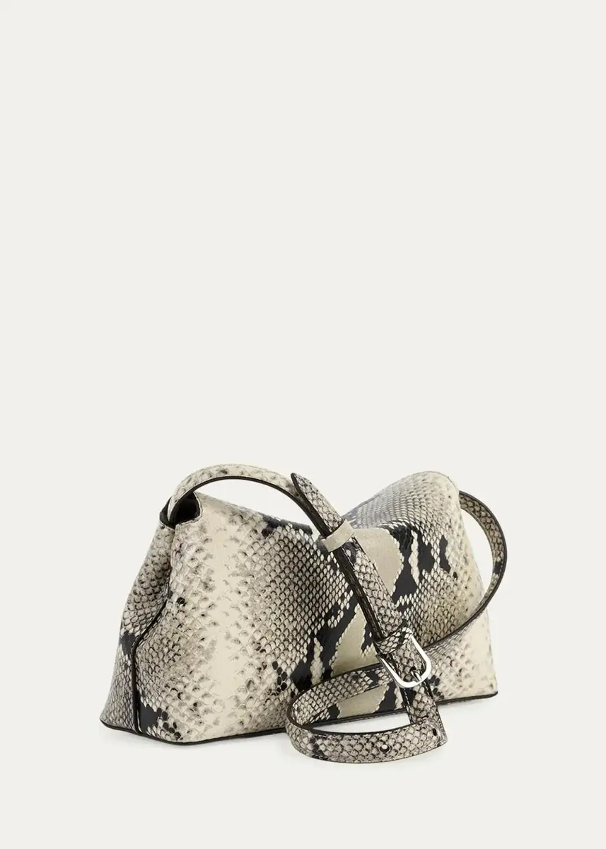 TOTEME T-Lock Python-Print Leather Clutch Bag | Thumbnail 2 TOTEME T-Lock Python-Print Leather Clutch Bag | Thumbnail 2