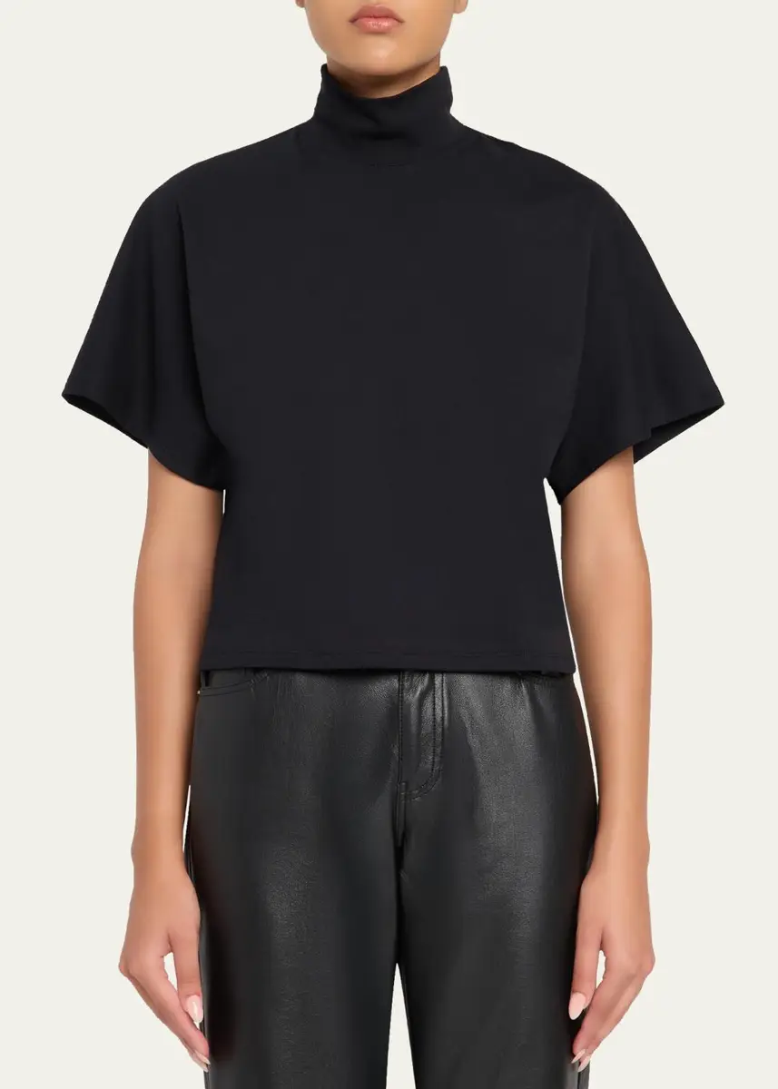 MAJESTIC FILATURES Mock-Neck Supima Cotton Shirt | Thumbnail 4 MAJESTIC FILATURES Mock-Neck Supima Cotton Shirt | Thumbnail 4