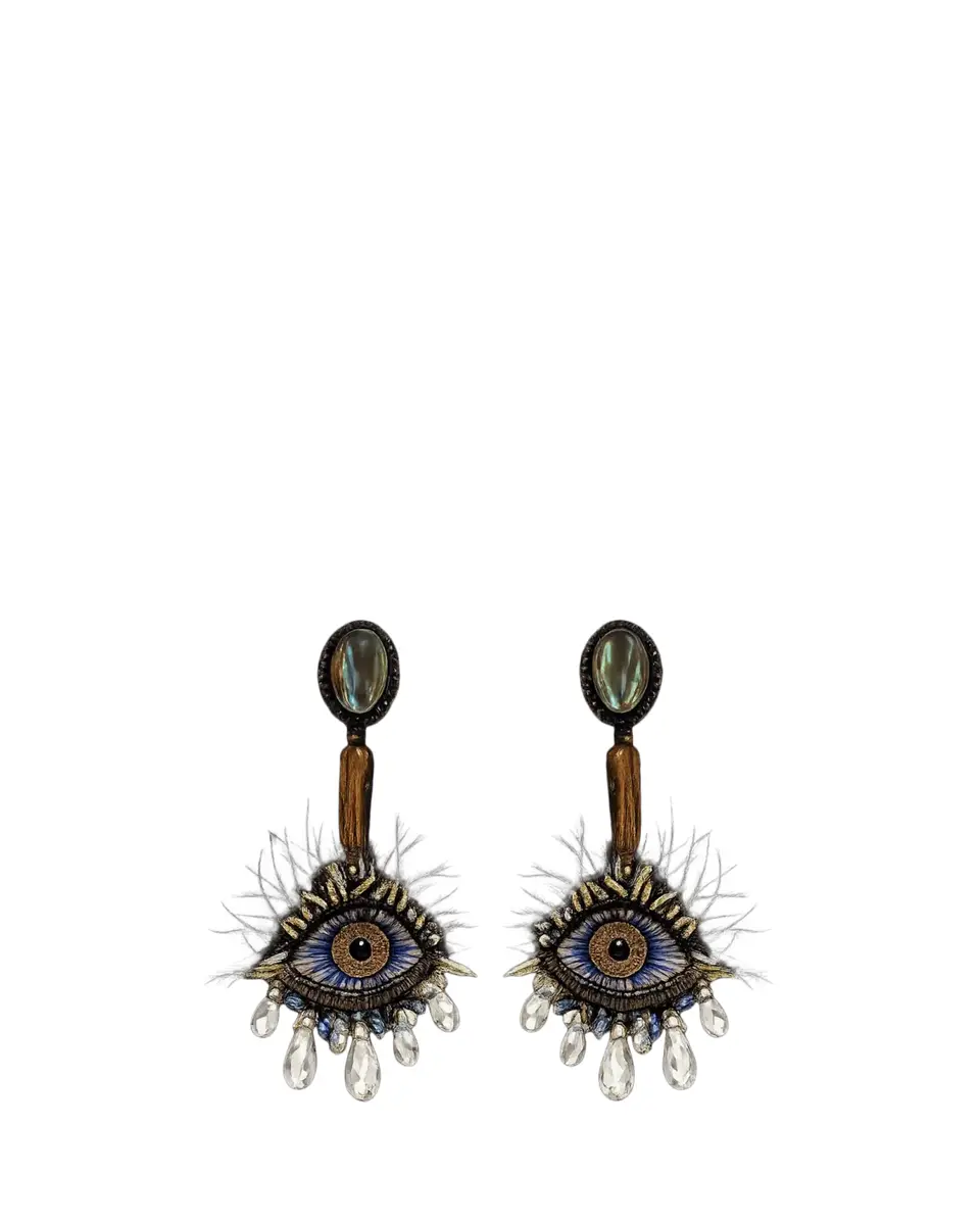 RANJANA KHAN Sharona Abalone Statement Earrings | Thumbnail 2 RANJANA KHAN Sharona Abalone Statement Earrings | Thumbnail 2