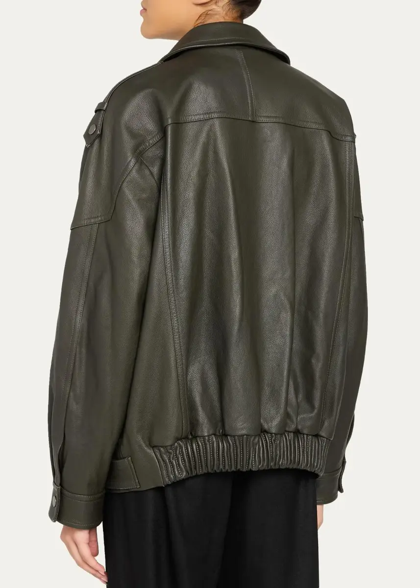 Vince Oversized Leather Aviator Jacket | Thumbnail 7 Vince Oversized Leather Aviator Jacket | Thumbnail 7