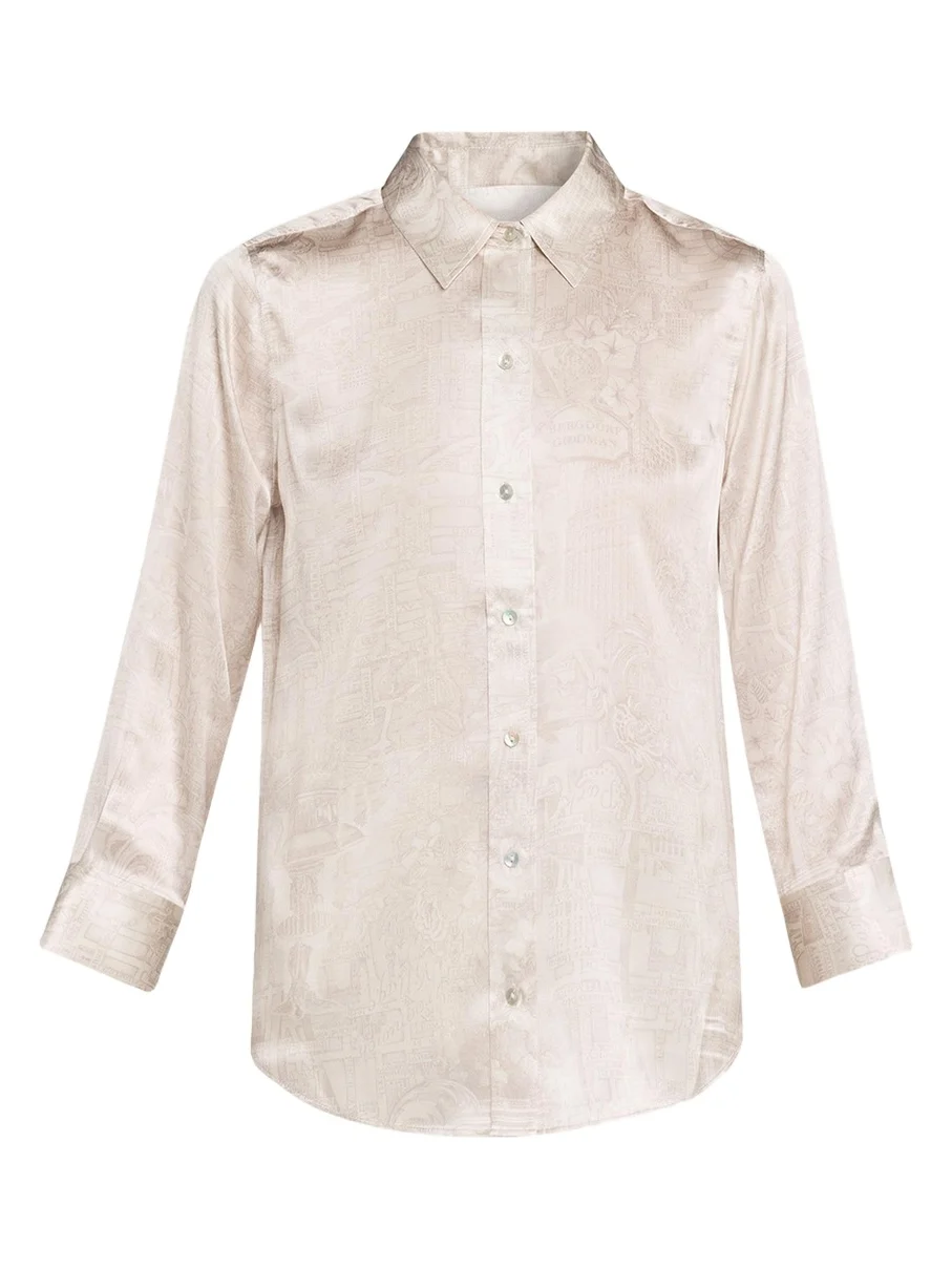 Dani 3/4-Sleeve Silk Blouse Dani 3/4-Sleeve Silk Blouse