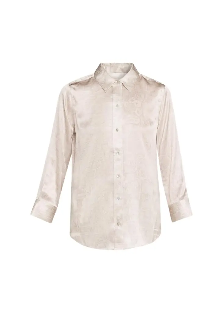 L'Agence Dani 3/4-Sleeve Silk Blouse