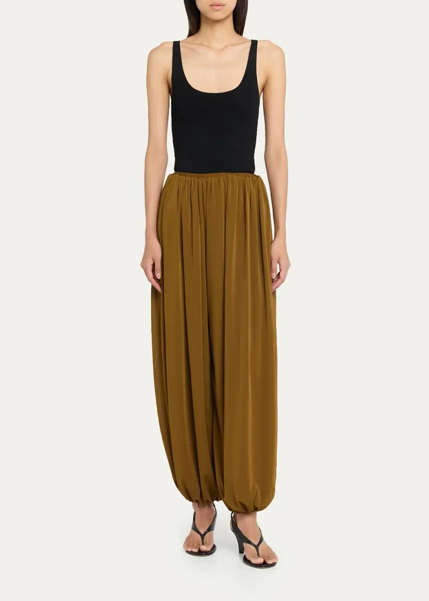 Ronny Kobo Renier Ruched Wide-Leg Jersey Pants | Thumbnail 2 Ronny Kobo Renier Ruched Wide-Leg Jersey Pants | Thumbnail 2