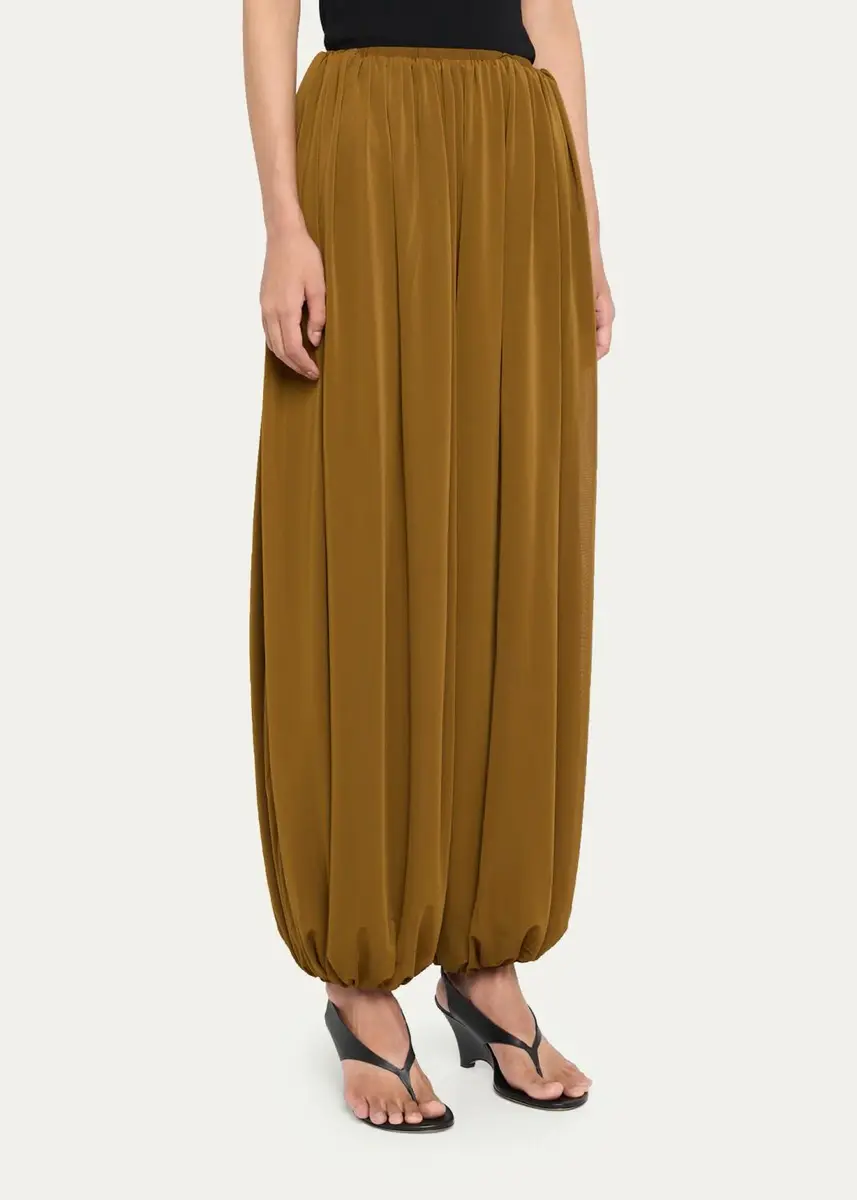 Ronny Kobo Renier Ruched Wide-Leg Jersey Pants | Thumbnail 4 Ronny Kobo Renier Ruched Wide-Leg Jersey Pants | Thumbnail 4