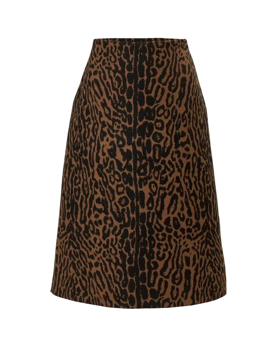 Carolina Herrera Wool Leopard A Line Skirt | Thumbnail 2 Carolina Herrera Wool Leopard A Line Skirt | Thumbnail 2