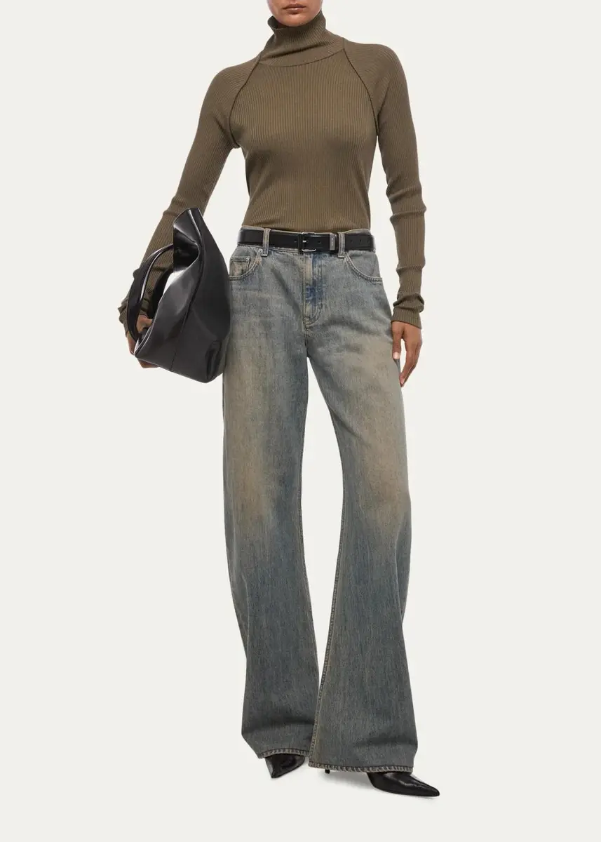 Helmut Lang Rib-Knit Shrug Turtleneck | Thumbnail 2 Helmut Lang Rib-Knit Shrug Turtleneck | Thumbnail 2