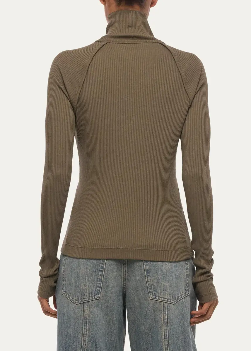 Helmut Lang Rib-Knit Shrug Turtleneck | Thumbnail 3 Helmut Lang Rib-Knit Shrug Turtleneck | Thumbnail 3