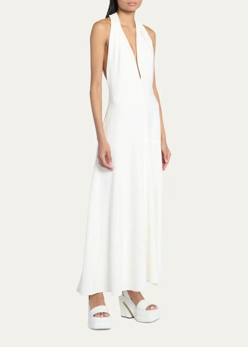 Proenza Schouler Matte Viscose Crepe Twist Back Dress | Thumbnail 4