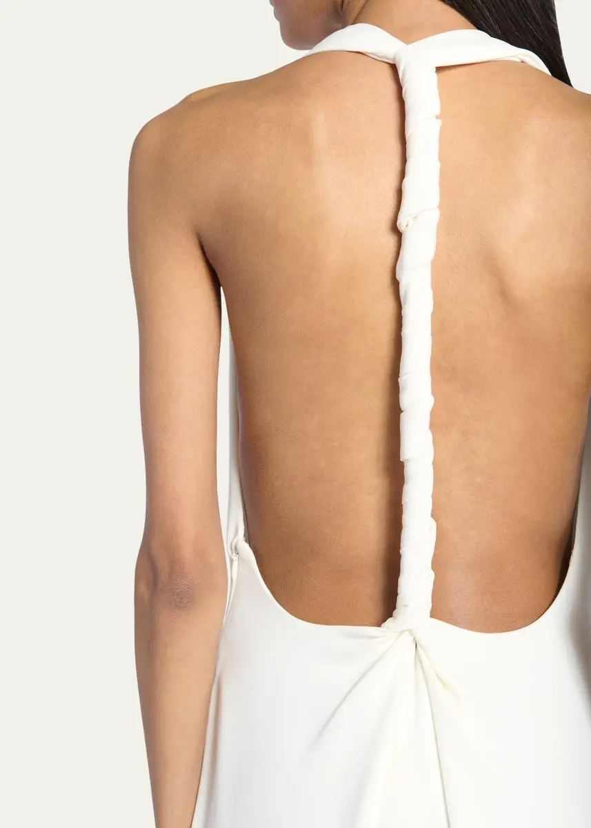 Proenza Schouler Matte Viscose Crepe Twist Back Dress | Thumbnail 5