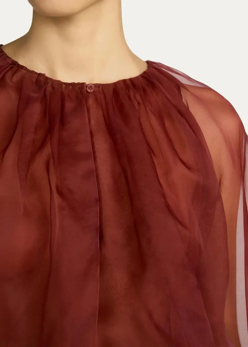 Frame The Sheer Balloon Blouse | Thumbnail 5 Frame The Sheer Balloon Blouse | Thumbnail 5