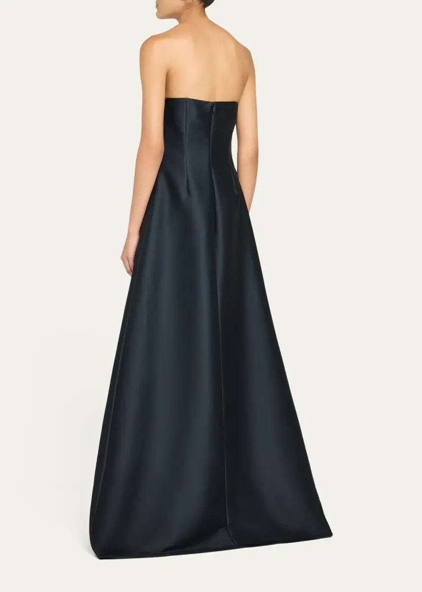 Rickie Freeman for Teri Jon Beaded Floral Mikado A-Line Gown | Thumbnail 3