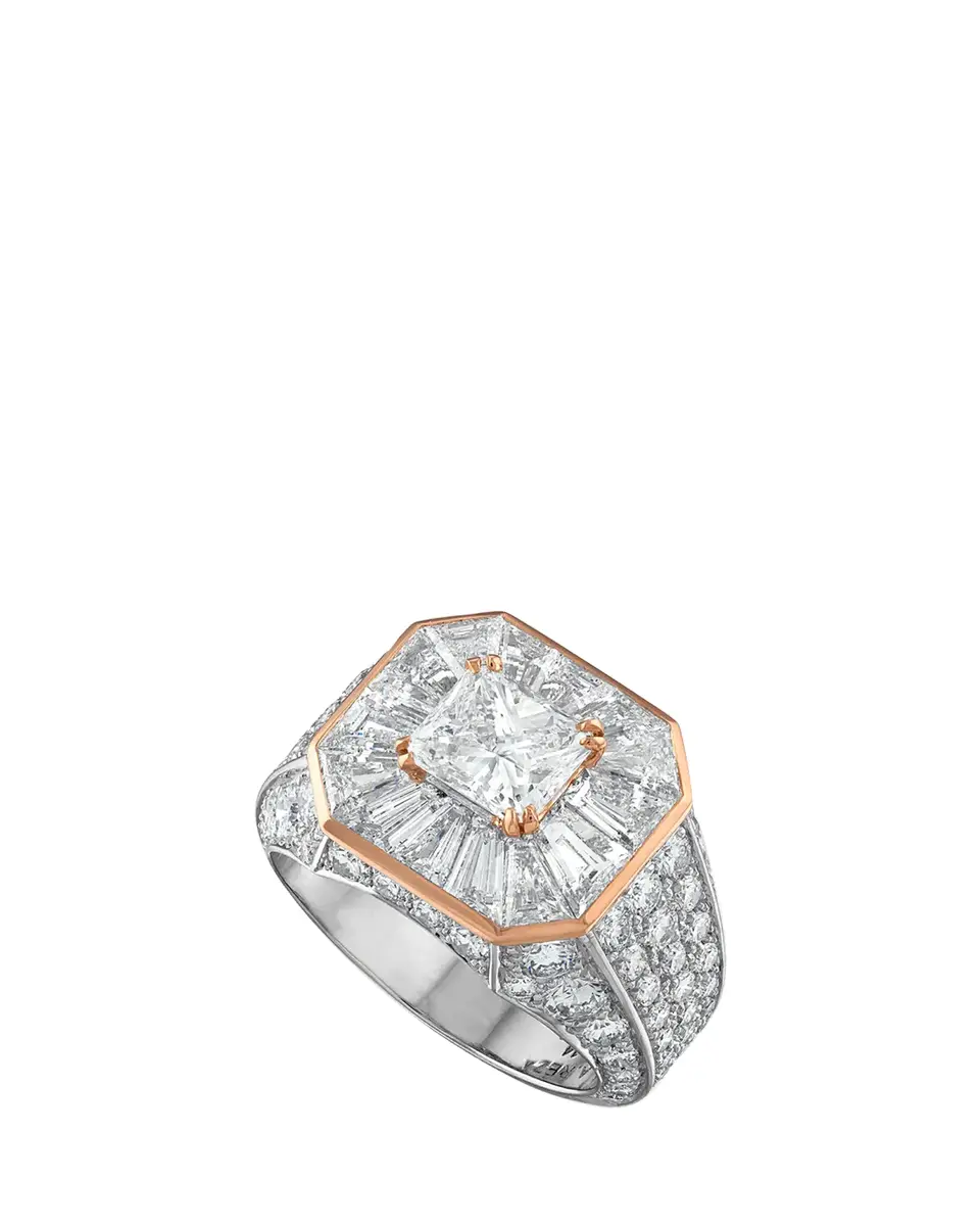 Reza Tour 18K White and Rose Gold Diamond Ring | Thumbnail 2