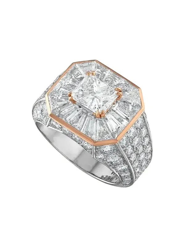 Tour 18K White and Rose Gold Diamond Ring Tour 18K White and Rose Gold Diamond Ring