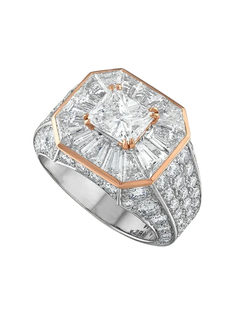 Reza Tour 18K White and Rose Gold Diamond Ring