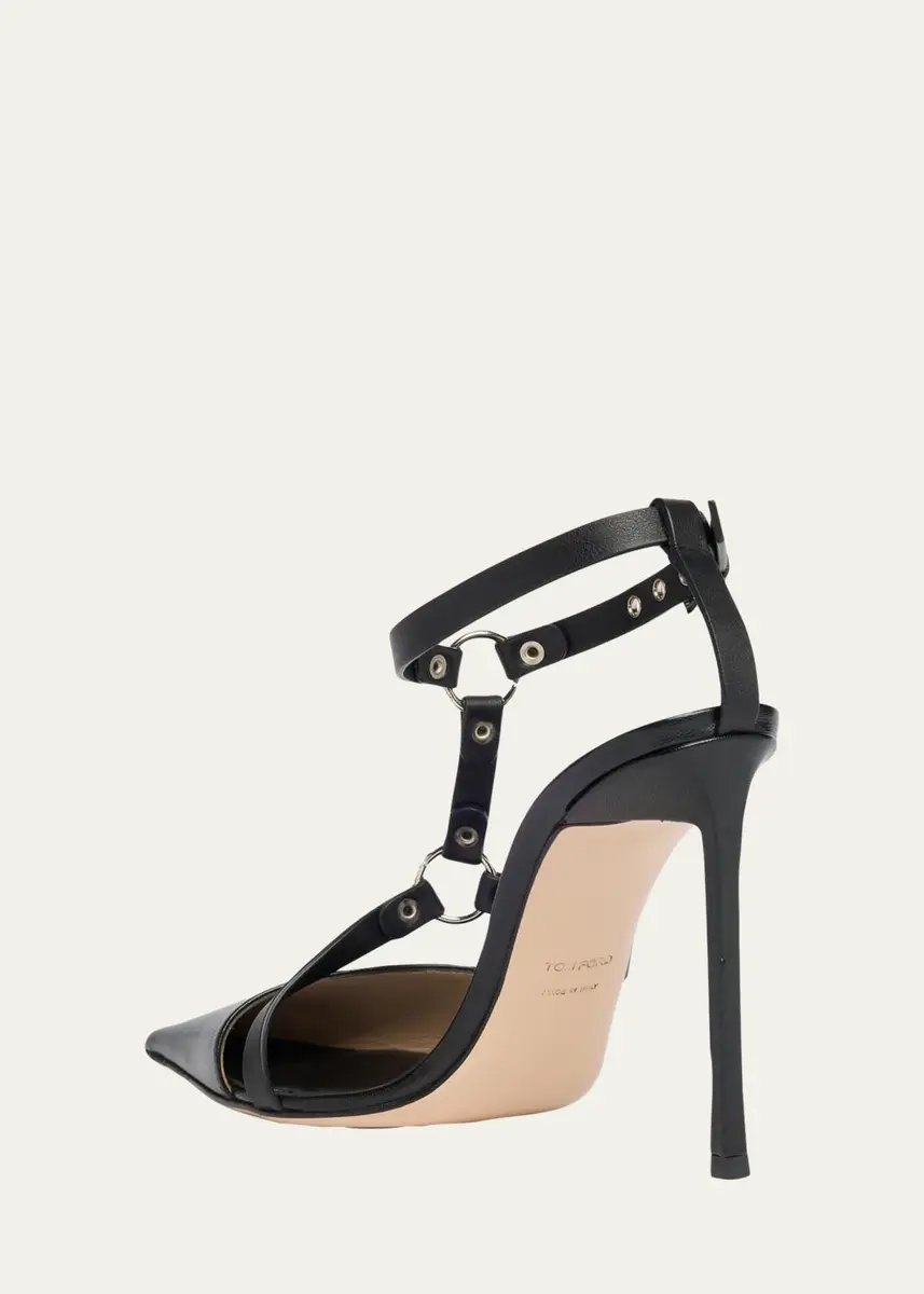 Tom Ford 105mm Harness Leather Pumps | Thumbnail 4