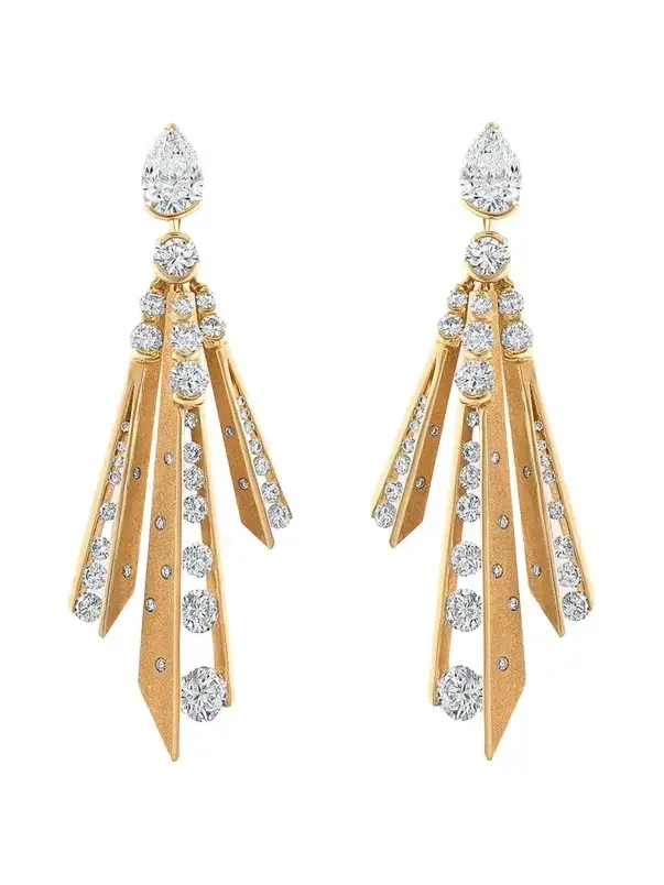 Dune 18K Rose Gold Diamond Construct Earrings Dune 18K Rose Gold Diamond Construct Earrings