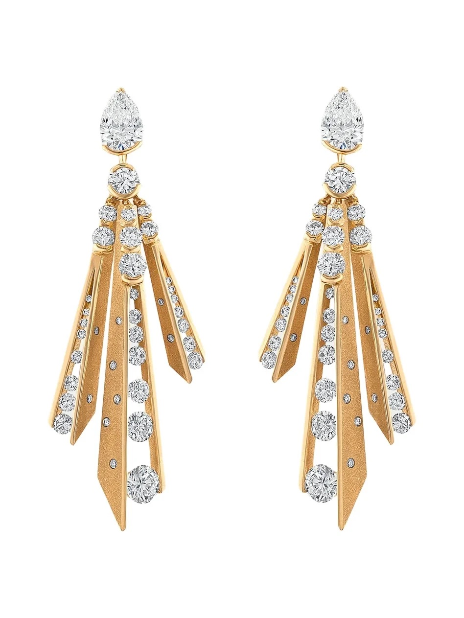 Dune 18K Rose Gold Diamond Construct Earrings Dune 18K Rose Gold Diamond Construct Earrings