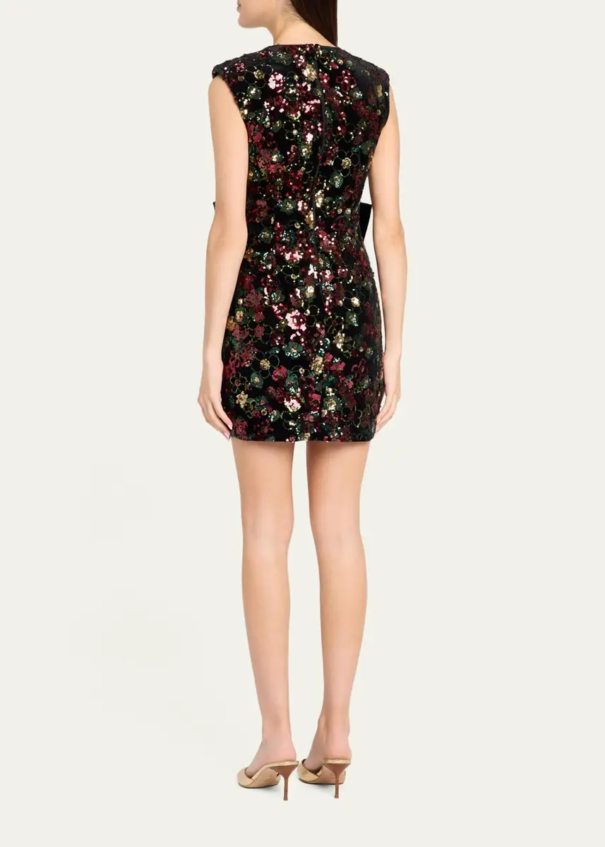 Ramy Brook Kimberly Plunging Floral Sequin Mini Dress | Thumbnail 3 Ramy Brook Kimberly Plunging Floral Sequin Mini Dress | Thumbnail 3