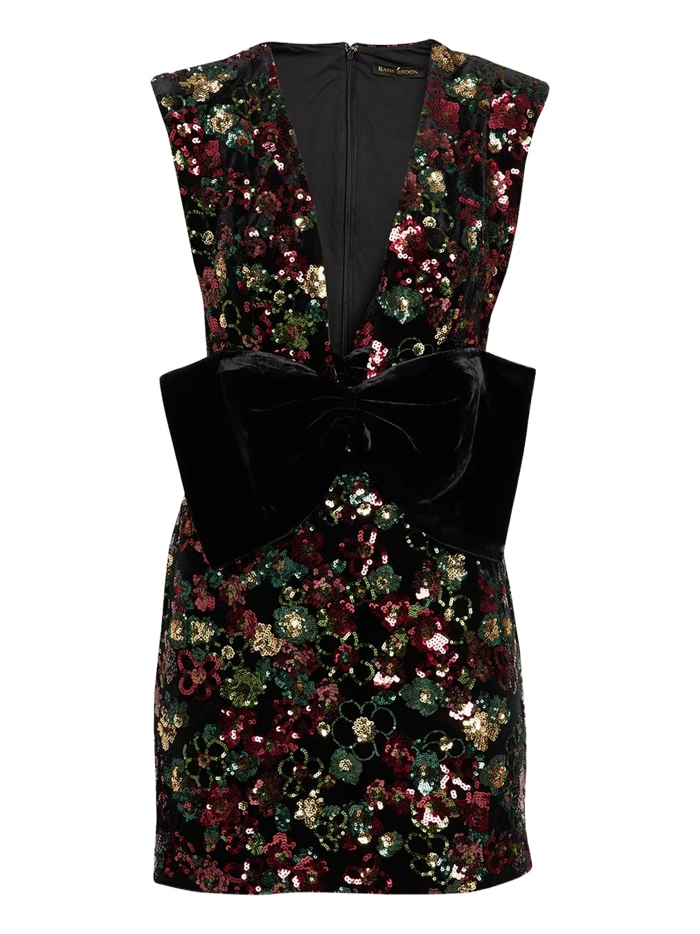 Kimberly Plunging Floral Sequin Mini Dress Kimberly Plunging Floral Sequin Mini Dress