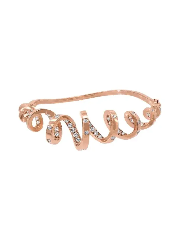 Ruban 18K Rose Gold Diamond Narrow Bracelet