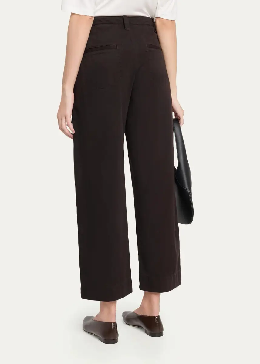 Vince Washed Cotton Twill Mid-Rise Utility Pants | Thumbnail 3 Vince Washed Cotton Twill Mid-Rise Utility Pants | Thumbnail 3