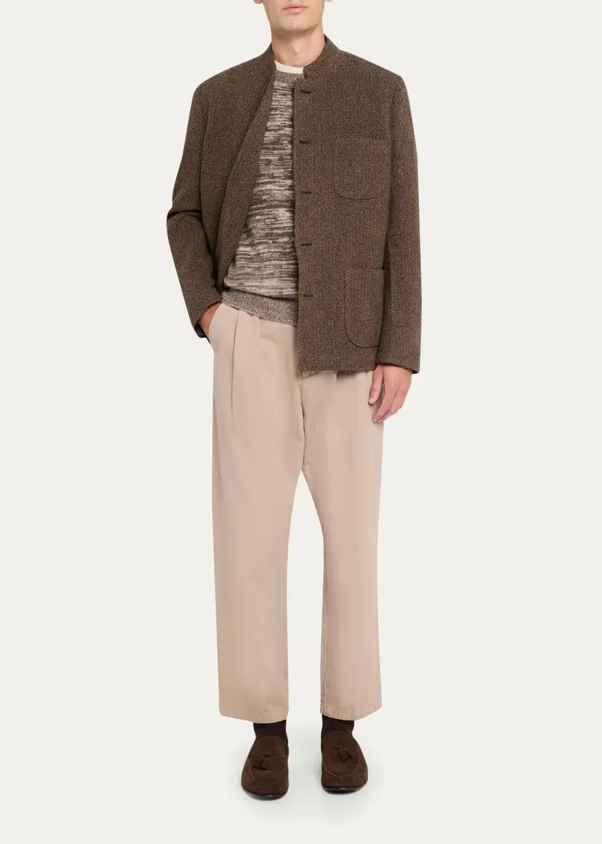 Massimo Alba Men's Fossil Pleated Pants | Thumbnail 2