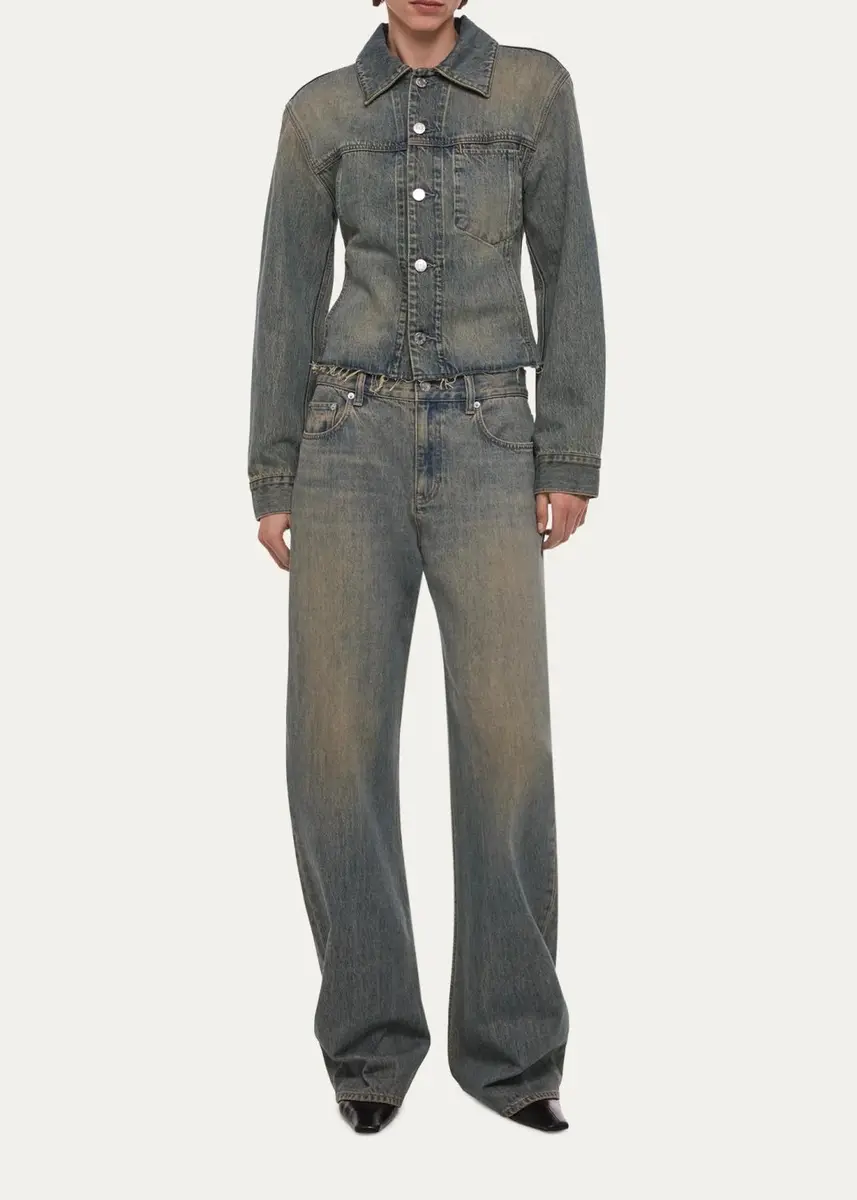 Helmut Lang Raw Hem Denim Trucker Jacket | Thumbnail 2 Helmut Lang Raw Hem Denim Trucker Jacket | Thumbnail 2