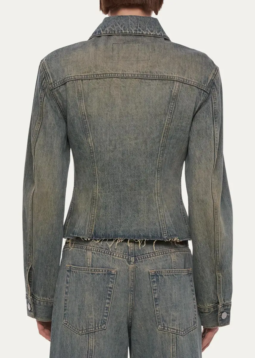 Helmut Lang Raw Hem Denim Trucker Jacket | Thumbnail 3 Helmut Lang Raw Hem Denim Trucker Jacket | Thumbnail 3