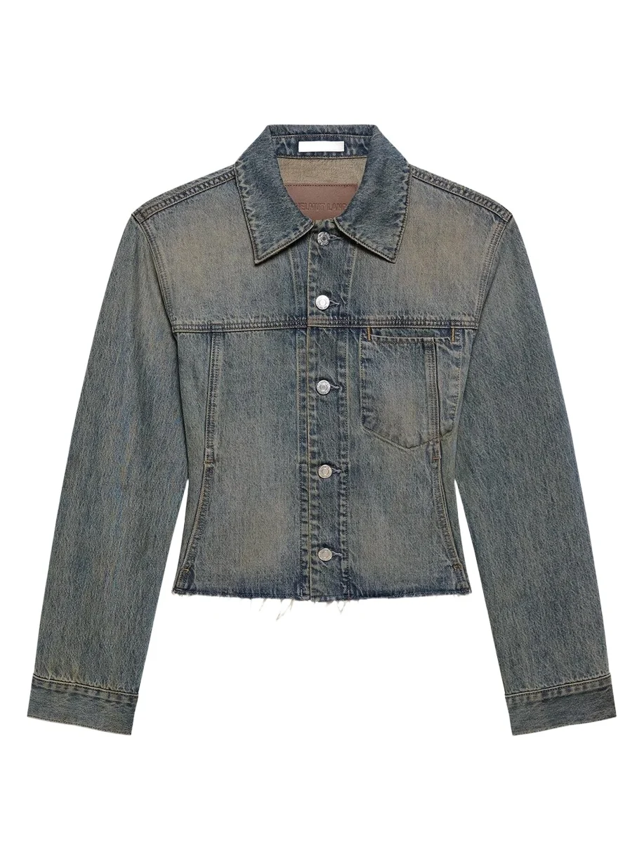 Helmut Lang Raw Hem Denim Trucker Jacket
