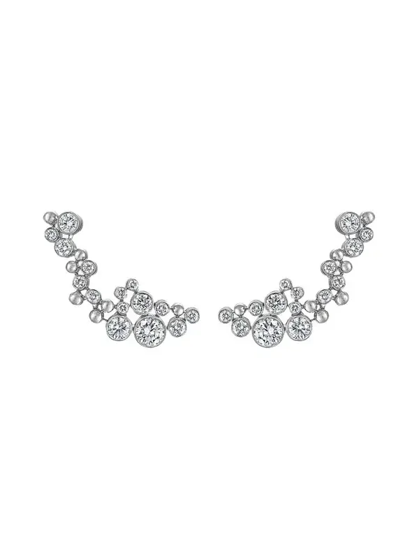 Petillant 18K White Gold Diamond Climber Earrings Petillant 18K White Gold Diamond Climber Earrings
