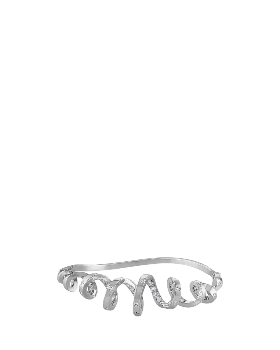 Reza Ruban 18K White Gold Diamond Narrow Bracelet | Thumbnail 2 Reza Ruban 18K White Gold Diamond Narrow Bracelet | Thumbnail 2
