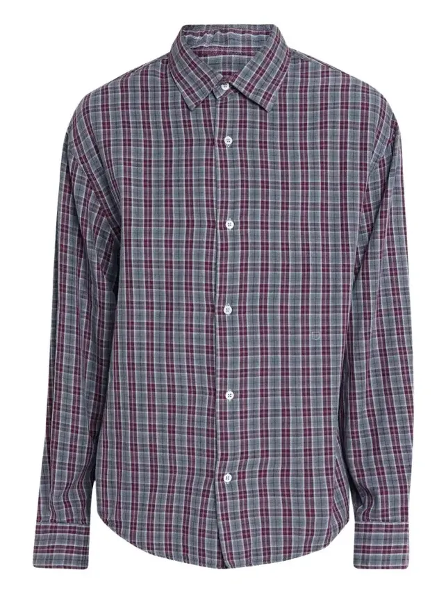 Men's Plaid Cotton Button-Front Shirt Men's Plaid Cotton Button-Front Shirt