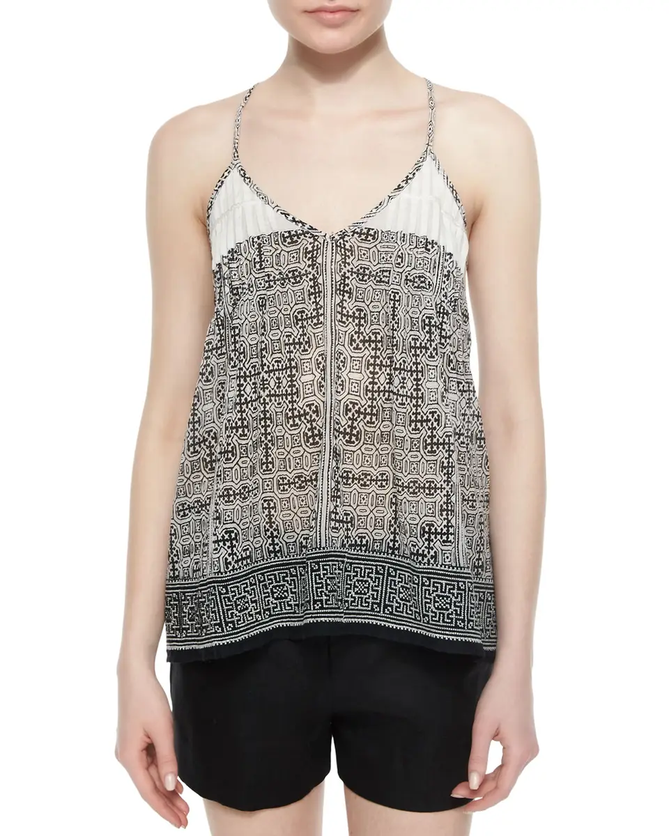 Ulla Johnson Josephine Paisley Flutter-Sleeve Blouse | Thumbnail 7