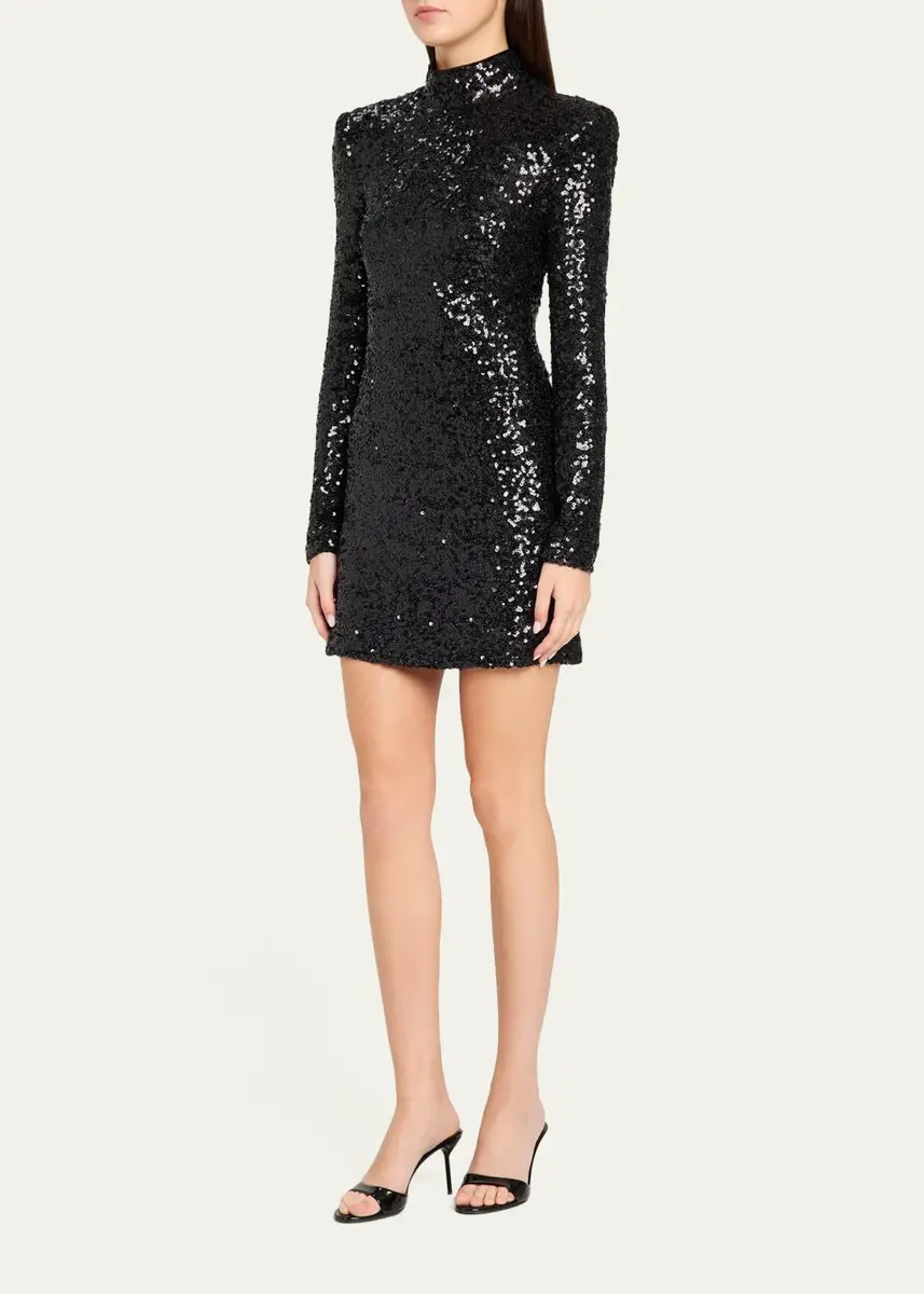 Ramy Brook Glory Sequin Mock-Neck Mini Dress | Thumbnail 4 Ramy Brook Glory Sequin Mock-Neck Mini Dress | Thumbnail 4