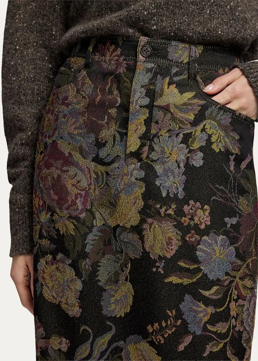 Ralph Lauren Collection Fontaine Floral Jacquard Skirt | Thumbnail 5 Ralph Lauren Collection Fontaine Floral Jacquard Skirt | Thumbnail 5