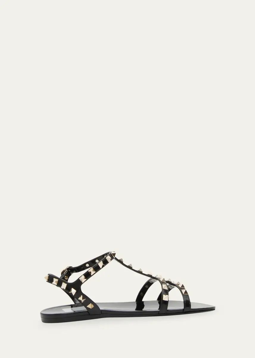 Valentino Garavani Rockstud Jelly Flat Gladiator Sandals | Thumbnail 2 Valentino Garavani Rockstud Jelly Flat Gladiator Sandals | Thumbnail 2