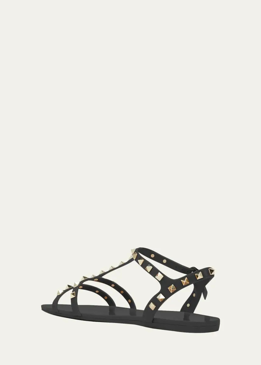 Valentino Garavani Rockstud Jelly Flat Gladiator Sandals | Thumbnail 4 Valentino Garavani Rockstud Jelly Flat Gladiator Sandals | Thumbnail 4
