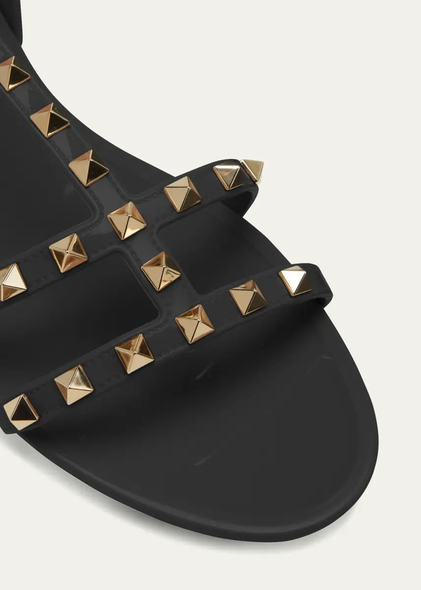 Valentino Garavani Rockstud Jelly Flat Gladiator Sandals | Thumbnail 5 Valentino Garavani Rockstud Jelly Flat Gladiator Sandals | Thumbnail 5