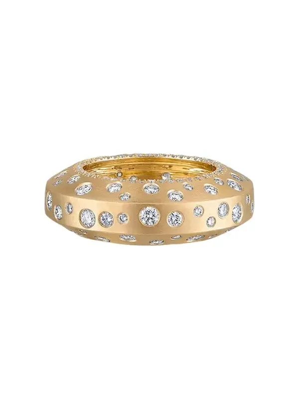 Tour 18K Yellow Gold Diamond Ecrou Satin Ring Tour 18K Yellow Gold Diamond Ecrou Satin Ring