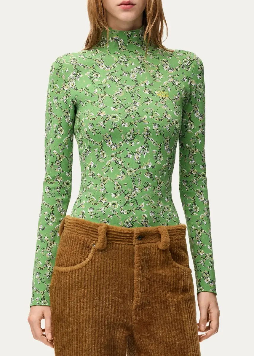 Loewe Mock Turtleneck Floral Top | Thumbnail 4