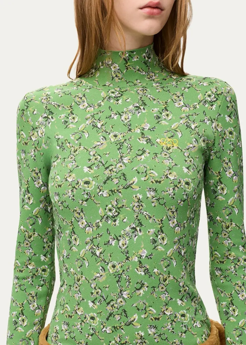 Loewe Mock Turtleneck Floral Top | Thumbnail 5