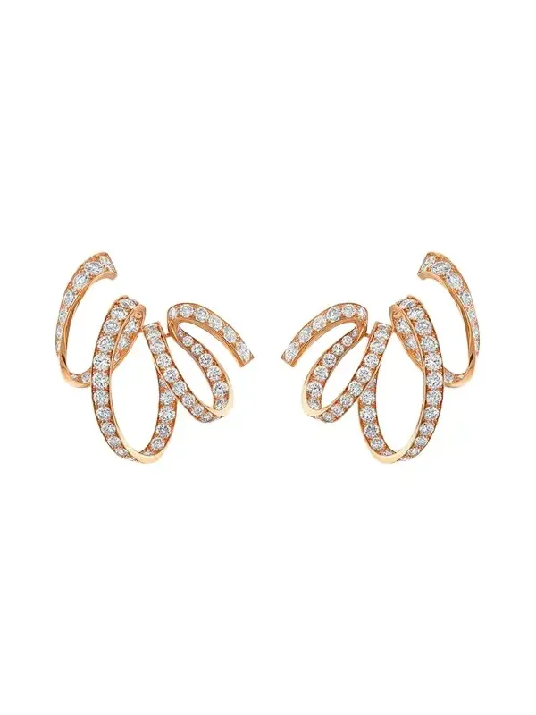 Ruban 18K Rose Gold Diamond Earrings Ruban 18K Rose Gold Diamond Earrings