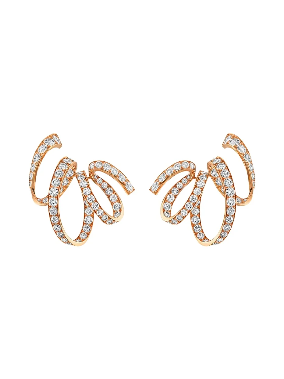 Ruban 18K Rose Gold Diamond Earrings Ruban 18K Rose Gold Diamond Earrings