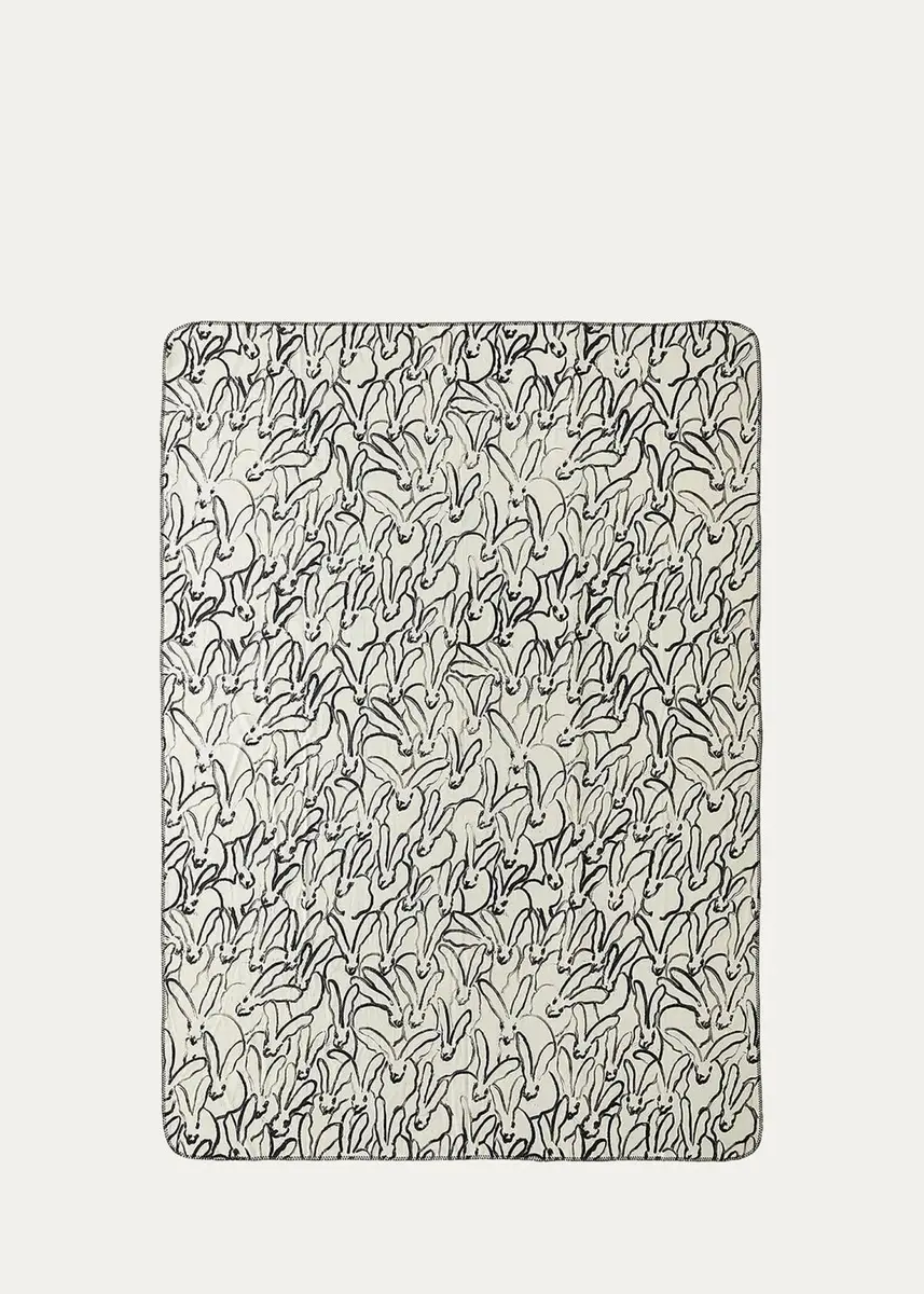 Hunt Slonem Best Bunnies Reversible Throw Blanket, 60" x 80" | Thumbnail 2 Hunt Slonem Best Bunnies Reversible Throw Blanket, 60" x 80" | Thumbnail 2
