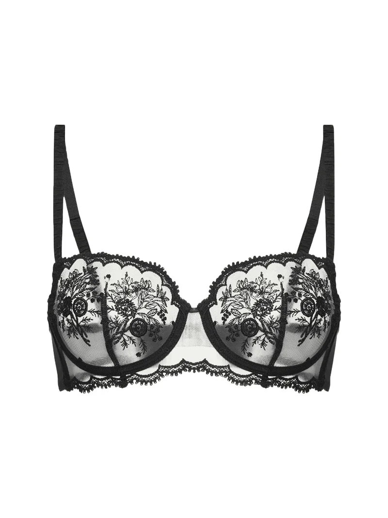 Simone Pérèle Intrigue Floral-Embroidered Demi Bra