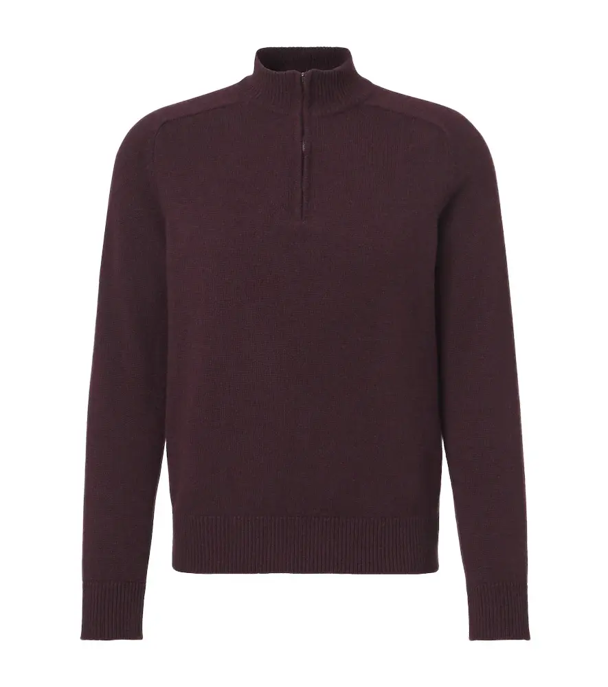 AGNONA Cashmere half-zip sweater