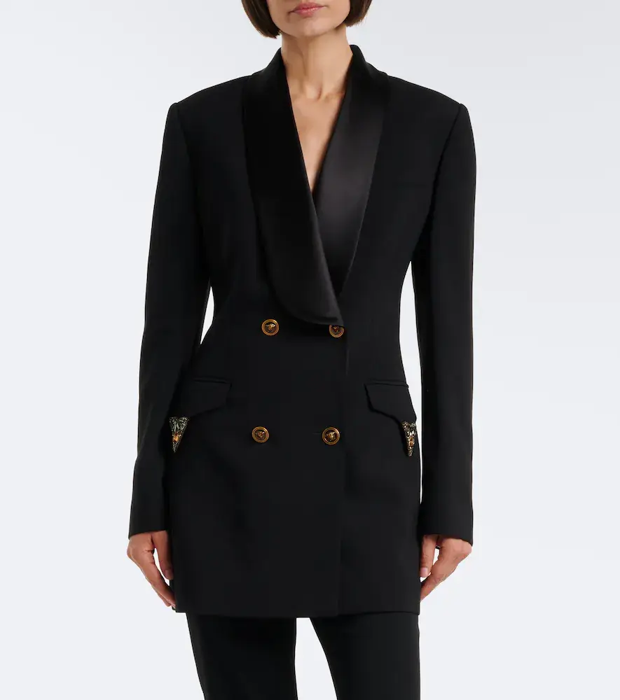 Versace Embellished wool tuxedo jacket | Thumbnail 4 Versace Embellished wool tuxedo jacket | Thumbnail 4